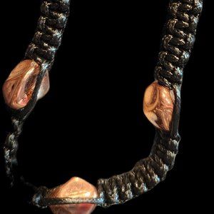 Macrame Black and Copper Necklace